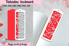 Valentine bookmark svg, layered papercut Product Image 2