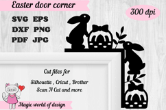 Easter Bunny Door Corner svg Product Image 1