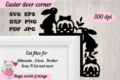 Easter Bunny Door Corner svg Product Image 2