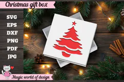 Christmas Tree Gift Box SVG, Christmas Tree Cut File Product Image 5