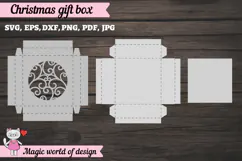 Christmas Gift Box SVG, Christmas Square Treat Box Product Image 2