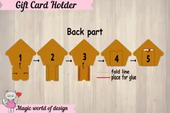 Gingerbread house gift card holder SVG paper cut Product Image 5