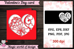 Valentine's Day Card SVG | Papercut | 3D Crafts Product Image 1