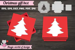 Christmas Tree Gift Box SVG, Christmas Tree Cut File Product Image 3