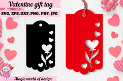 Paper Cut Valentine Tags SVG. Valentine Gift Tags with Heart Product Image 1