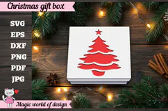 Christmas Tree Gift Box SVG, Christmas Tree Cut File Product Image 6