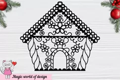 Gingerbread house cookies svg, Layered Paper cut Product Image 2