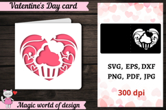 Valentines day card papercut, Love card svg Product Image 1