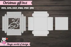 Christmas Gift Box SVG, Christmas Square Treat Box Product Image 2