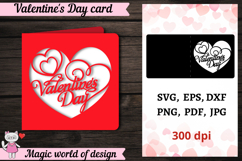 Valentines day card papercut, Love card svg Product Image 1