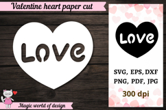 Valentine day Card Svg| Love Heart card Product Image 1