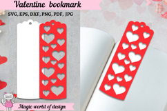 Valentine bookmark svg, layered papercut designs svg Product Image 1