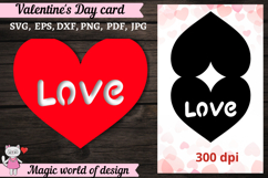 Valentine's Day Card SVG | Papercut | 3D Crafts Product Image 2