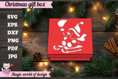 Christmas Snowman Gift Box SVG, 3D Layered Gift Box Product Image 4