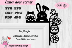Easter Bunny Door Corner svg Product Image 1
