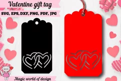 St. Valentine's day paper cut hearts price tags svg Product Image 2