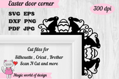 Easter Bunny Door Corner svg Product Image 1