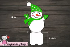 Christmas Snowman boy Gift Card Holder, money card holder Product Image 2