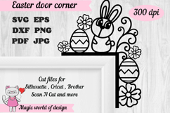 Easter Bunny Door Corner svg Product Image 1