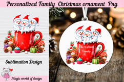 Snowman Family Christmas Ornament PNG 3 name Product Image 1