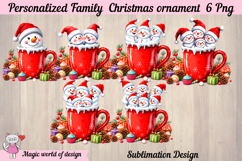 Snowman Family Christmas Ornament 6 PNG bundle Product Image 3