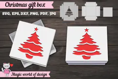 Christmas Tree Gift Box SVG, Christmas Tree Cut File Product Image 3