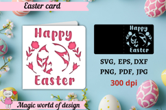 Happy Easter card svg Papercut Templates