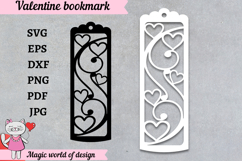 Valentine bookmark svg Product Image 1