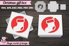 Christmas Gift Square Box SVG Product Image 1