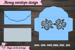 Elegant Rose Design Money Envelope SVG Product Image 2