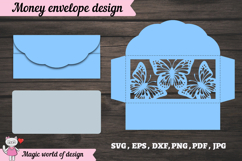 Butterflies Money Envelope SVG Paper Cut SVG Product Image 2