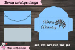 Floral Birthday Money Envelope svg Product Image 2