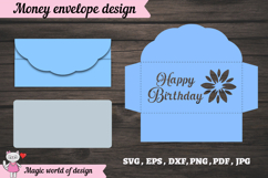 Birthday Gift Envelope SVG SVG Paper Cut Product Image 2