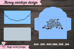 Elegant Rose Design Money Envelope SVG Product Image 2
