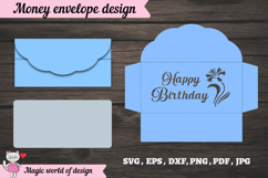 Happy Birthday money envelope design SVG Product Image 2