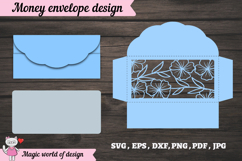 Floral Birthday Wishes Money Envelope svg Product Image 2