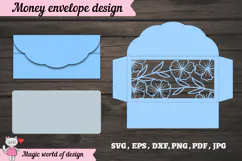 Floral Birthday Wishes Money Envelope svg Product Image 2