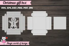 Christmas Gingerbread Man Gift Box SVG, 3D Layered Gift Box Product Image 2