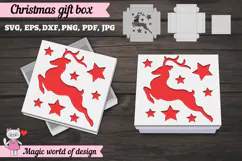 Reindeer Christmas SVG File, Cute Winter Reindeer Design Product Image 1