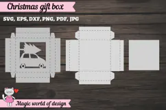 Christmas Gift Box SVG, Christmas Square Treat Box Product Image 2