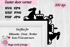 Easter Bunny Door Corner svg Product Image 1