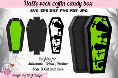 Halloween Coffin Packaging SVG, Printable Paper Gift Box Product Image 1