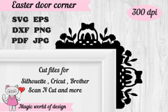 Easter Door Corner Laser Cut svg Product Image 1