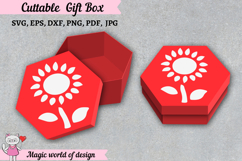Floral birthday gift box SVG Product Image 1