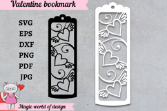 Valentine bookmark svg Product Image 1
