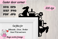Easter Bunny Door Corner svg Product Image 2