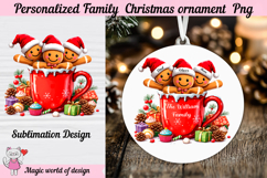 Family Christmas ornament clipart PNG 3 name Product Image 1
