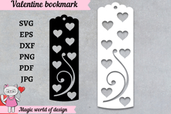 Valentine bookmark svg, papercut designs svg Product Image 1