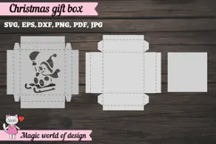 Christmas Snowman Gift Box SVG, 3D Layered Gift Box Product Image 2