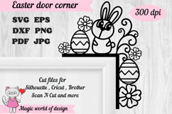 Easter Bunny Door Corner svg Product Image 2